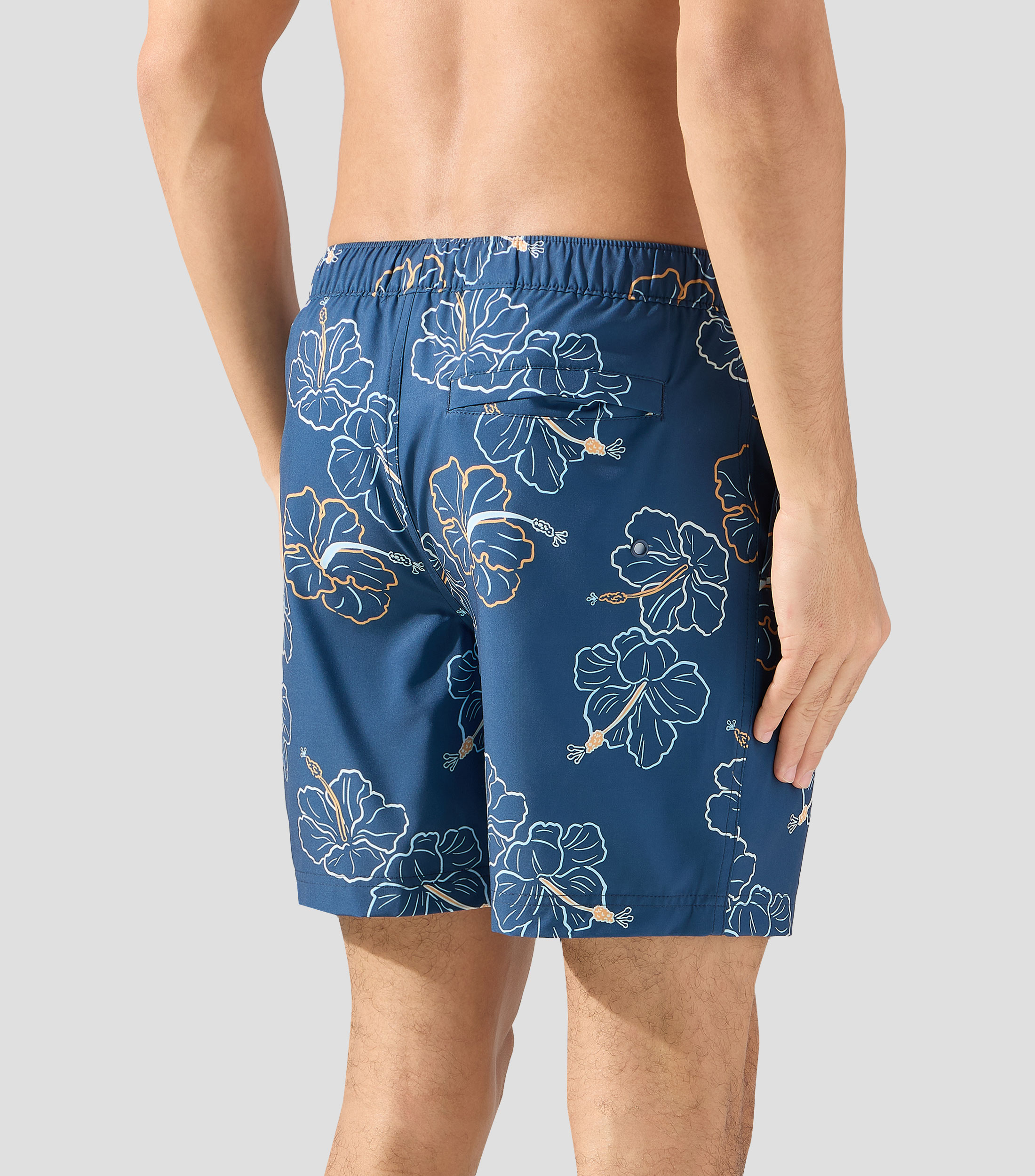 Traje de baño largo estampado Hombre